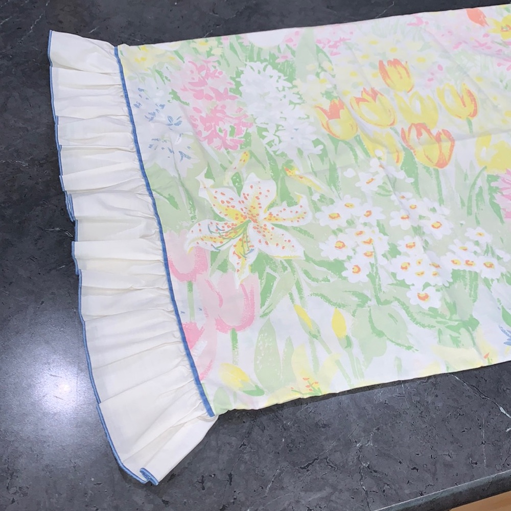 Vintage Floral Pillowcase with frilly details